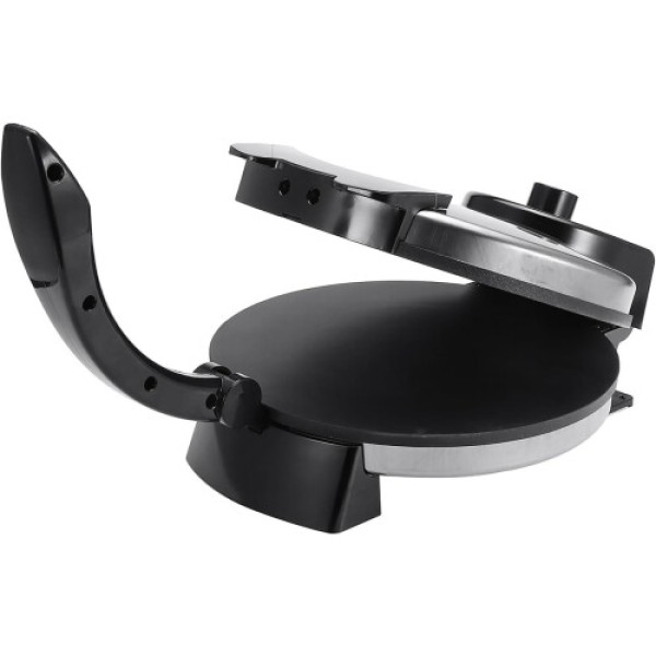 1200W Electric Pizza Maker With Temperature Control, Stainless Steel Skillet With Lid, Indoor Or Outdoor Parties